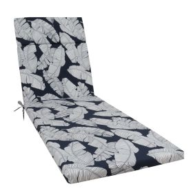 2 Pcs Set Indoor/Outdoor Chaise Lounge Chair Cushion Outdoor Furniture Cushion with Ties, Patio Seat Cushion for Lawn,Pool & Beach