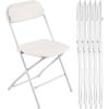 VEVOR 6 Pack Folding Chairs, Foldable Plastic Chairs with Heavy Duty Metal Frame, Portable Folding Card Table Chairs