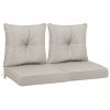 Outdoor Deep Seat Cushions for Patio Furniture, Waterproof Replacement Patio Chair Cushions Set of 2, 24 x 24 x 4 Inch,sewn circle tack beige Beige