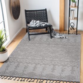LOOM & LUXE Collection 6X9 White/White /Traditional Indoor/Outdoor Area Rug
