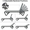 Patio Chaise Lounge Chair Set of 3,Outdoor Aluminum Polypropylene Sunbathing Chair with 5 Adjustable Position,Side Table for Beach,Yard,Balcony