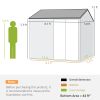 Outsunny 8' x 6' Metal Garden Storage Shed, Extra Large Outdoor Tool Storage House w/ Doors, Window and Air Vents, Brown