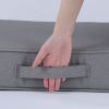 Outdoor Deep Seat Cushions for Patio Furniture, Waterproof Replacement Patio Chair Cushions Set of 2, 24 x 24 x 4 Inch,sewn circle tack Grey