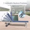 Chaise Lounge Outdoor Set of 2, Lounge Chairs for Outside with Wheels, Outdoor Lounge Chairs with 5 Adjustable Position, Pool Lounge Chairs for Patio
