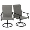 2pcs Patio Swivel Chairs ,Outdoor Garden Bench , Garden chair , Swivel Chairs Set of 2