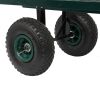 86*46*97cm Garden Iron Wood Four Wheel Square Garden Wagon Green RT