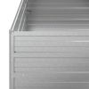 Garden Raised Bed 39.4"x39.4"x30.3" Galvanized Steel Silver
