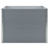 Raised Garden Bed 39.4"x39.4"x30.3" Galvanized Steel Gray