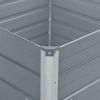 Raised Garden Bed 39.4"x39.4"x30.3" Galvanized Steel Gray