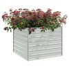 Garden Raised Bed 39.4"x39.4"x30.3" Galvanized Steel Silver