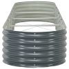 Garden Raised Bed 157.5"x31.5"x17.3" Galvanized Steel Gray