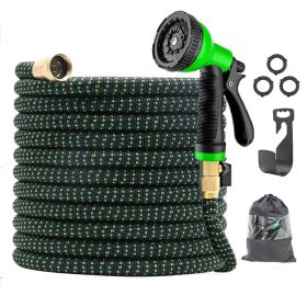Lovewe Pocket Hose with 10 Function Nozzle,  Expandable Garden Hose, Lightweight & No-Kink Flexible Garden Hose, 5/8 inch Anodized Aluminum Fittings (Diameter: 50ft)